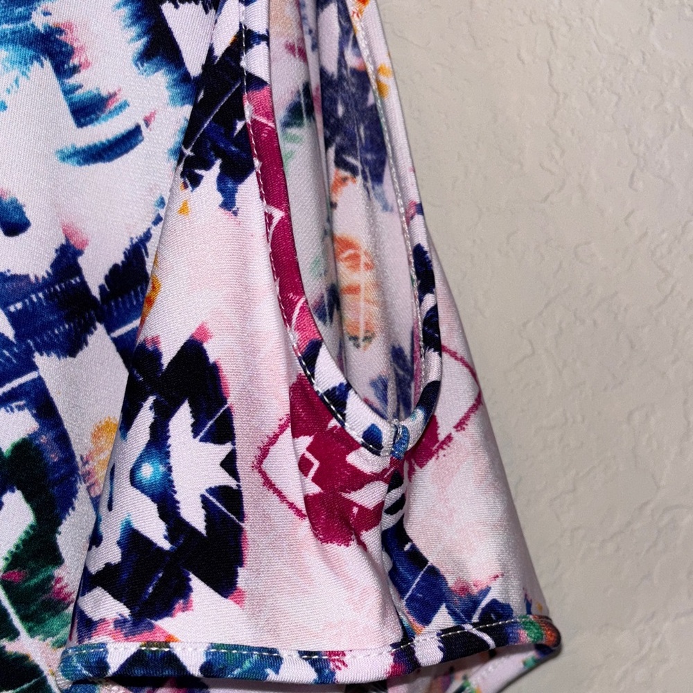 Boston Proper Colorful Patterned Blouse - Picture 3 of 4